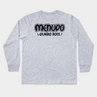 Quiero Rock Black Kids Long Sleeve T-Shirt